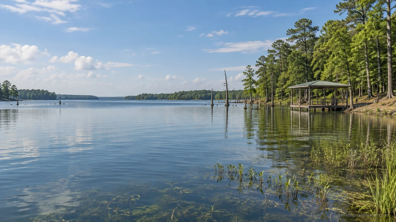 Lake Bob Sandlin inspired lake illustration