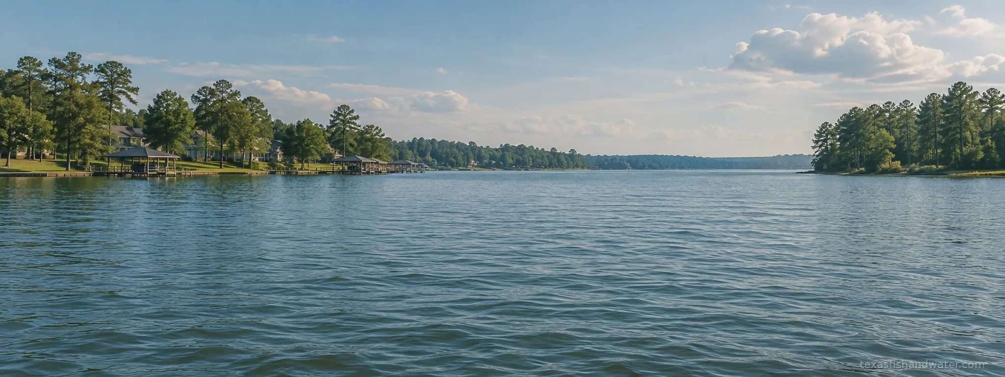 Conroe inspired lake illustration