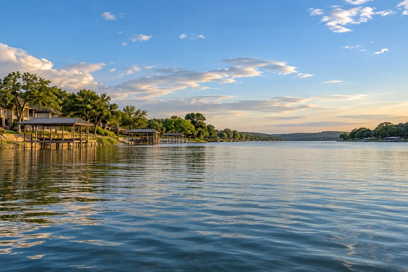 Granbury inspired lake illustration