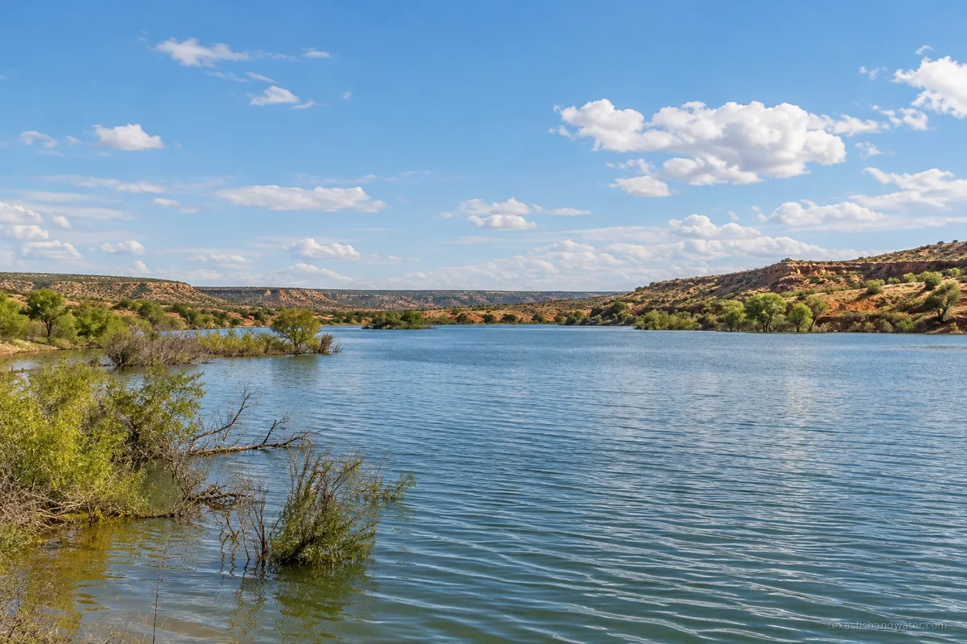 Palo Duro inspired lake illustration