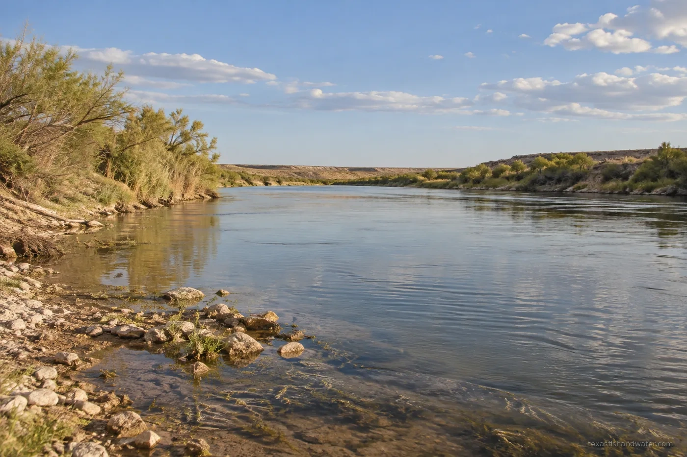 Red Bluff inspired lake illustration